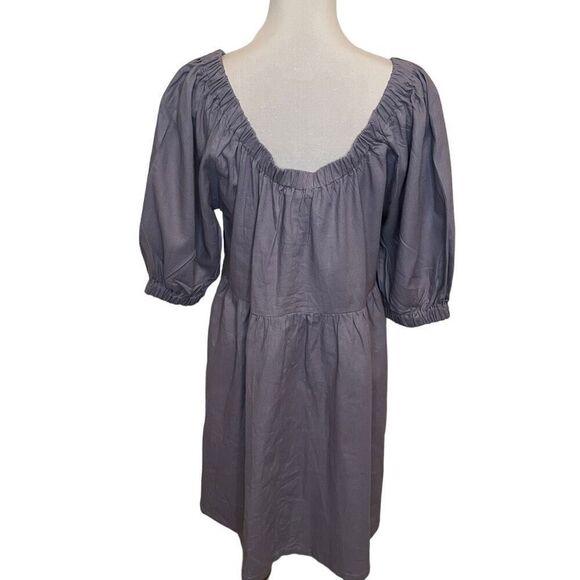 Forever 21 woven Knee Length Dress Blue Size Medium - Picture 2 of 13